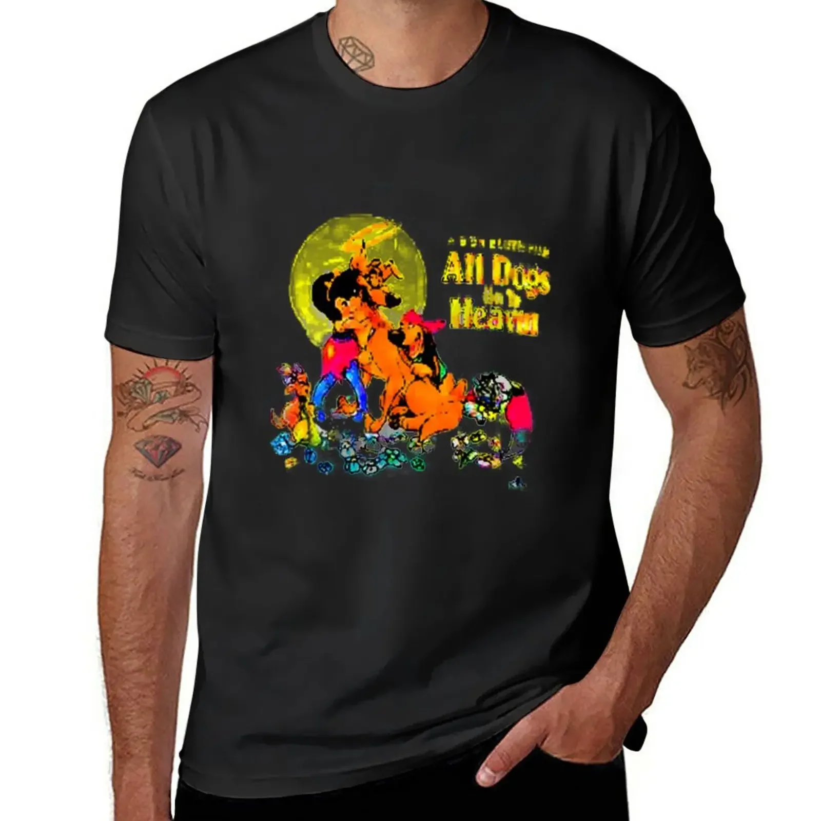 The Land Before Time Follow-Up Classic 80's T-Shirt 1989 All Dogs Go To Heaven A Don Bluth Film Vintage graphic men clothing new