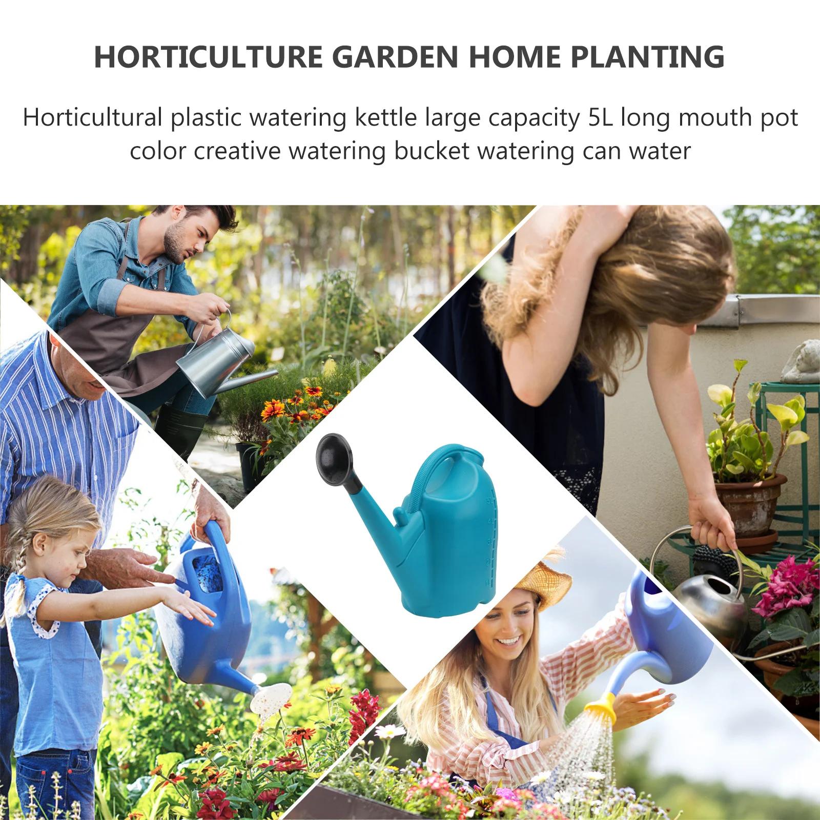 

1Pcs Watering Can Plastic Thickened Large Capacity Durable Garden Sprinkler Lightweight Practical for Flowers Plants Bonsai