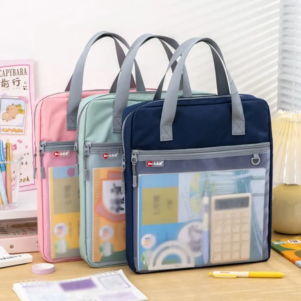 

Mutli-Purpose Portable Book Storage Bag Handheld Large Capacity Art Storage Bag Waterproof with Handle A4 File Organizer Travel