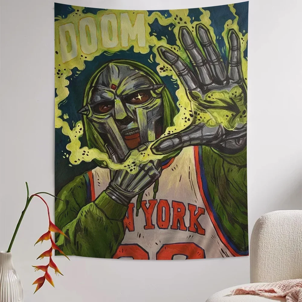 MF DOOM نسيج ملون للتعليق على الحائط التارو الهبي سجاد الحائط ديكور المنزل