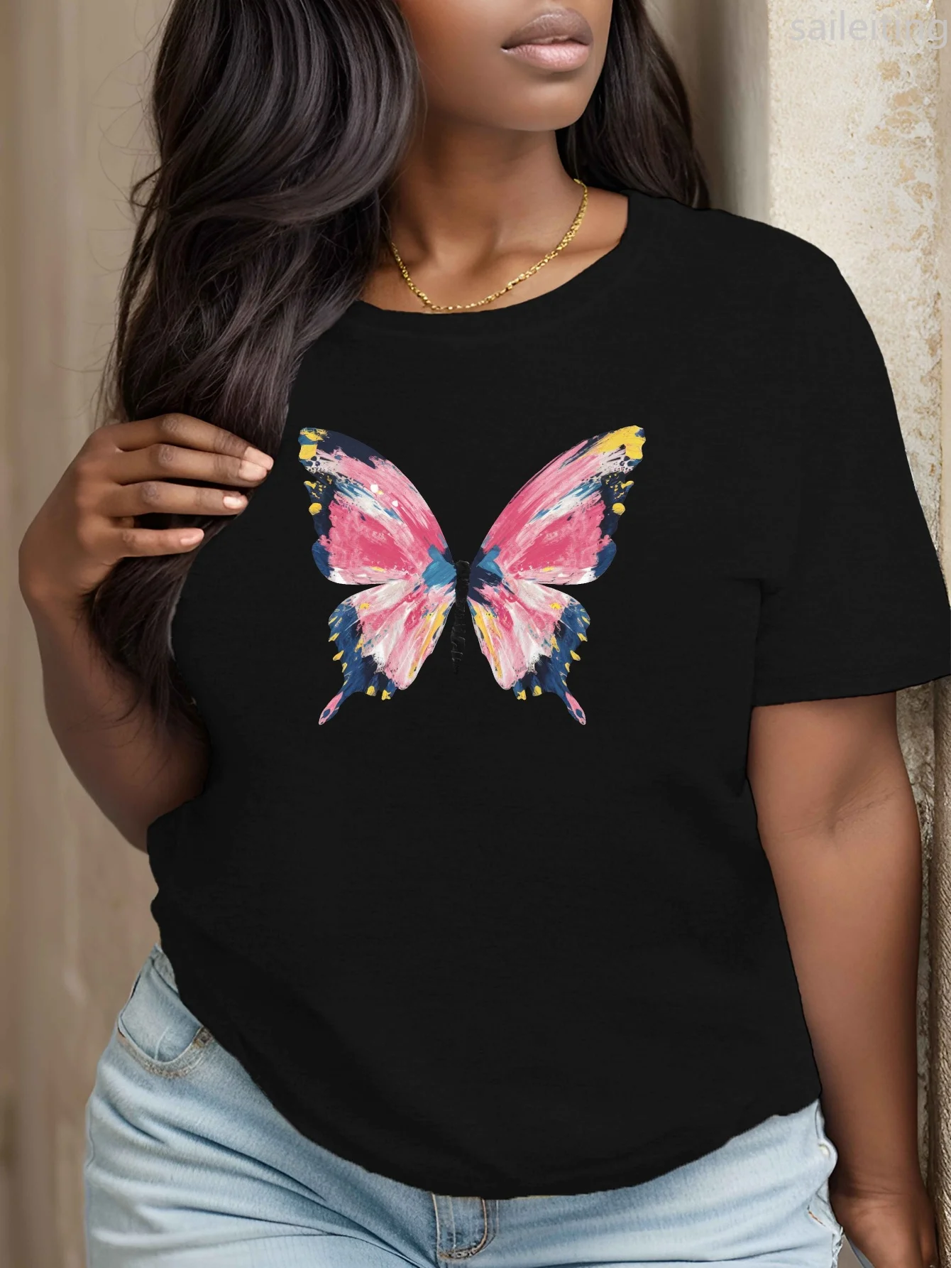 Camiseta غير الرسمية الفقرة موخير تصميم فني ماريبوسا مانغا كورتا كويلو ريدوندوفرانو مانغا كورتاروبا دي كالي