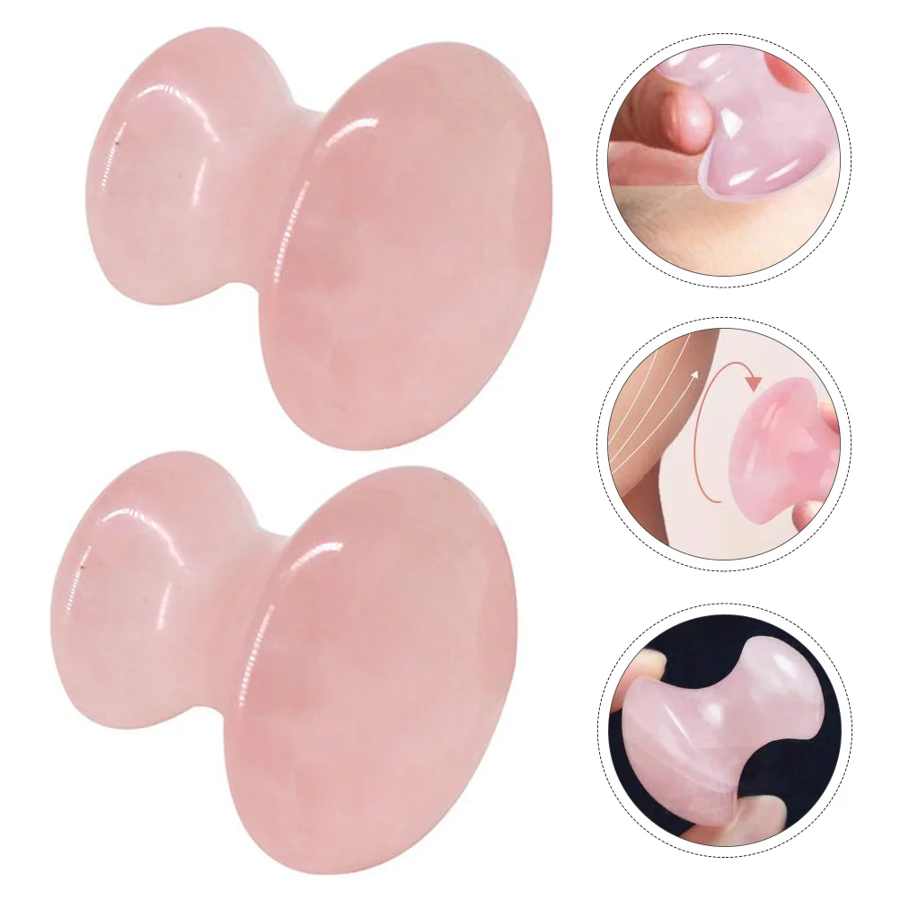 

2 Pcs Scraper Mushroom Shaped Massage 2pcs Mushroom Guasha Man Roller Back Scraping Plates LED Eyebrow Clip