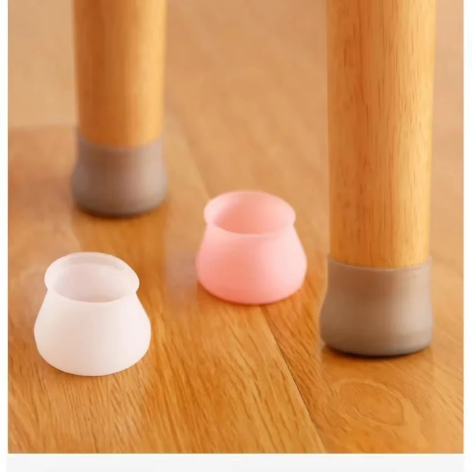 

4PCS/set Silicone Table Chair Leg Mat Non-Slip Chair Leg Anti-slip Floor Protectors Leg Caps Wood Floor Protector