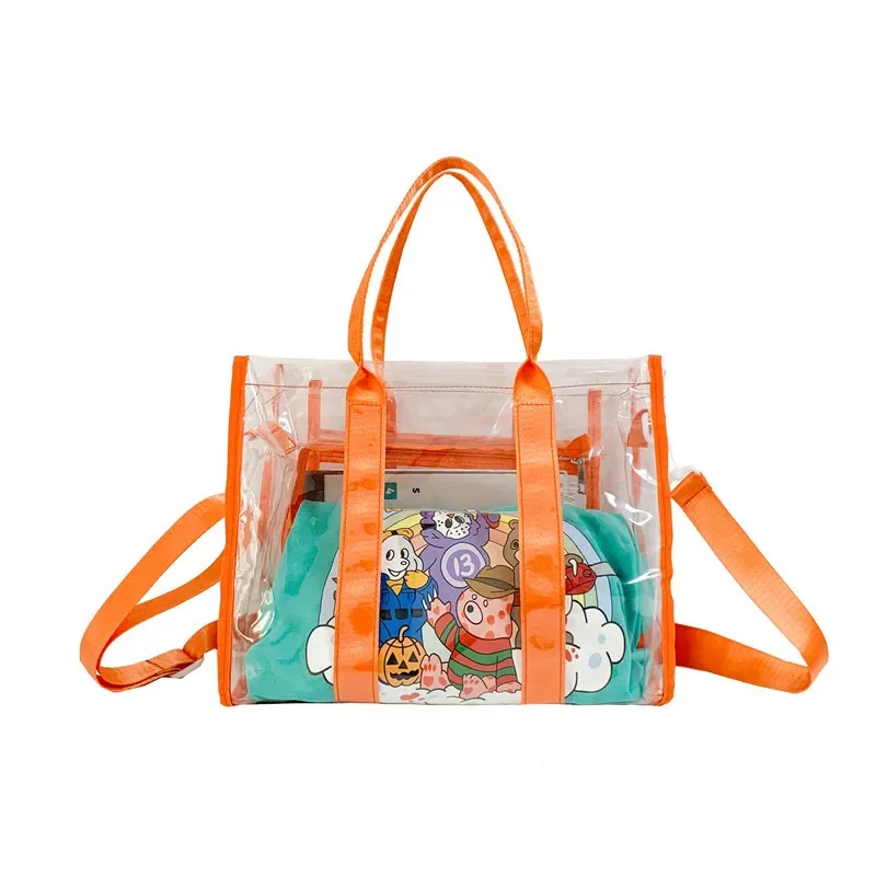 2025 Borsa da spiaggia portatile in PVC impermeabile Borsa da spiaggia trasparente trasparente di grande capacità Ba g Borsa a tracolla Bagagli Ba g Borsa da nuoto Fit