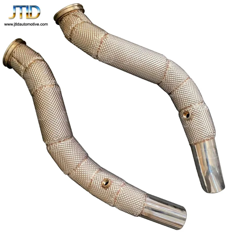 

JTLD Stainless Steel For Maserati Ghibli M157 3.0L V6 2WD Catless Exhaust System Downpipe With Heat Shield