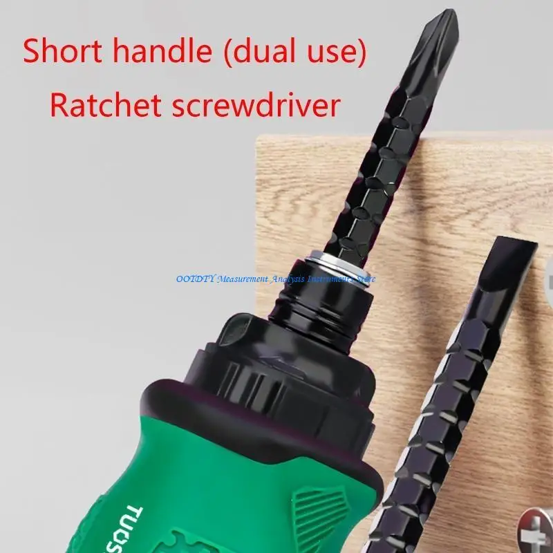 367D Ratchet Screwdriver for Cross Bit Adjustable Double for Head Screwdrive