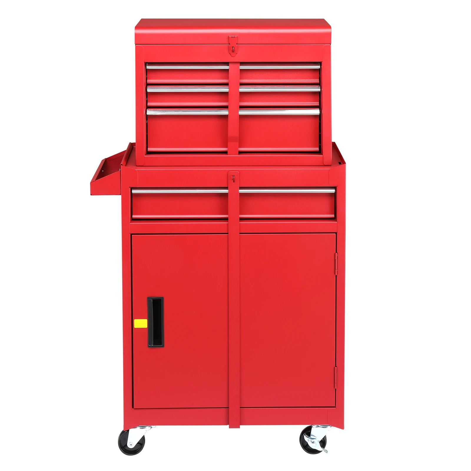 4 Drawstring Cabinet with Lock 330lb Steel Maintenance Tool Car Red