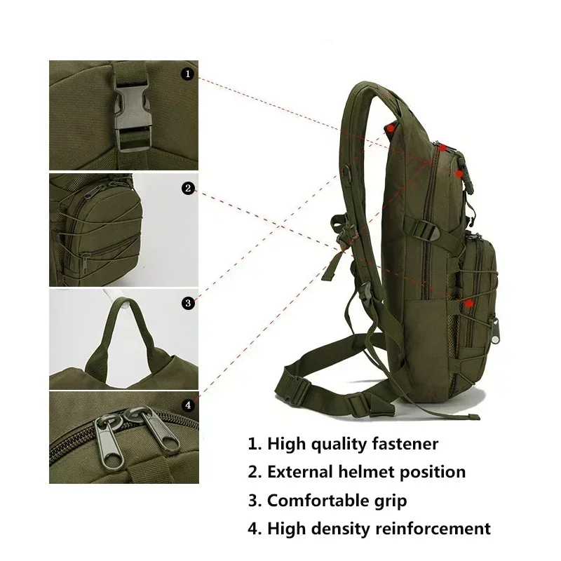 15L Molle Backpack Outdoor Sports Bicycle Backpacks Cycling Climbing Hiking Trekking Camping Bag