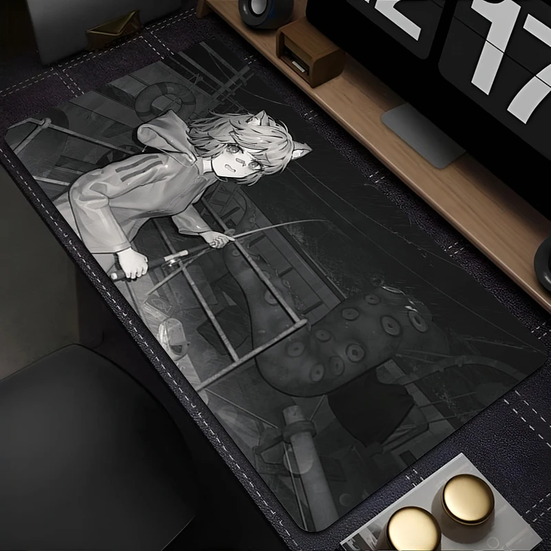 

Mouse Pad Accessories Keyboard Pad Office Desk Mat Anime Mousepad Natural Rubber Anti Slip Gaming Monochrome Comic Extended Pad