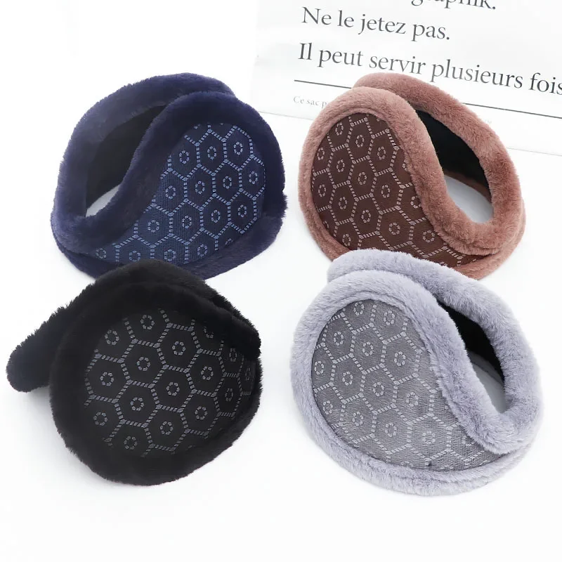 1pcs Windproof Earmuffs Men Women\'s Ear Warm Protector Thicken Plush Winter Warm Fleece Earmuff Outdoor Cycling Soft Ear Muffs