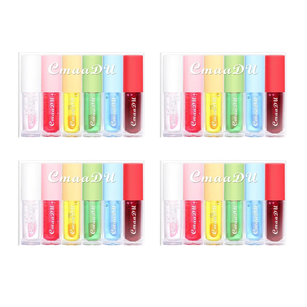 

Wholesale 24pcs Fruit Flavor Lip Gloss Set Glossy Moisturizing Smooth Lip Repair Fade Lip Lines Lip Oil Lips Care inBulk