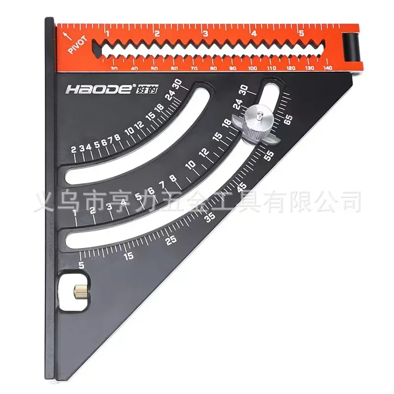 

New Woodworking Triangle Ruler Foldable Magnetic Adjustable Angle 6 Inch 12 Aluminum Alloy Square Tool
