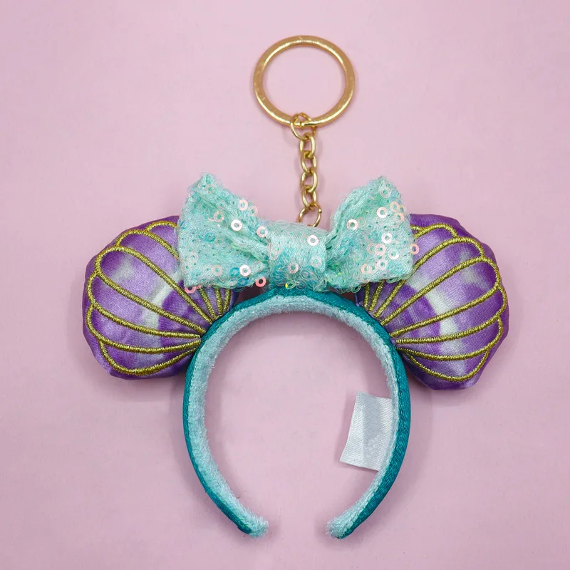 جديد ديزني الكرتون لطيف حورية البحر الترتر عقال القوس ألعاب من نسيج مخملي عقال حقيبة قلادة المفاتيح الديكور