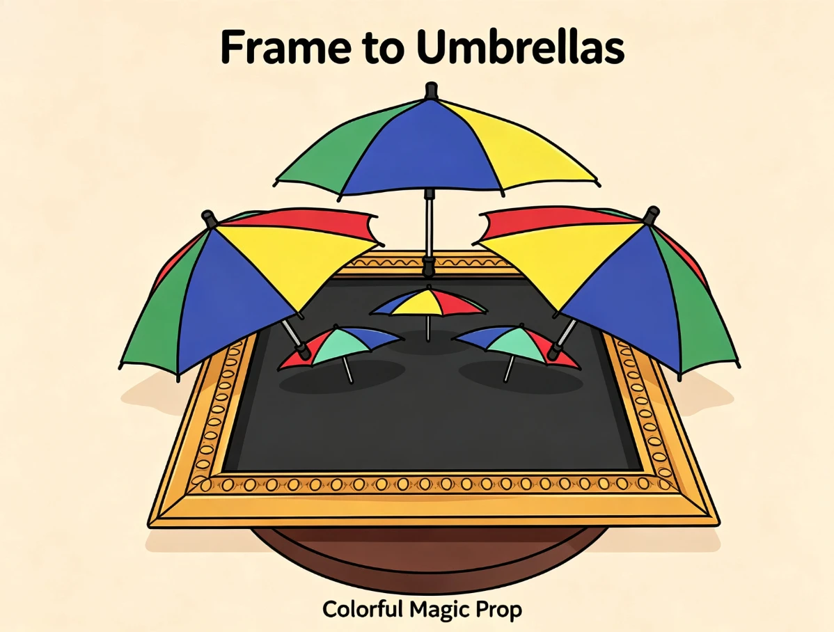 trucs-de-magie-pour-parapluies-trois-parapluies-apparaissent-de-la-peinture-pour-devenir-reels-–-illusions-gadgets-mentalisme-production-scenique-divertissement