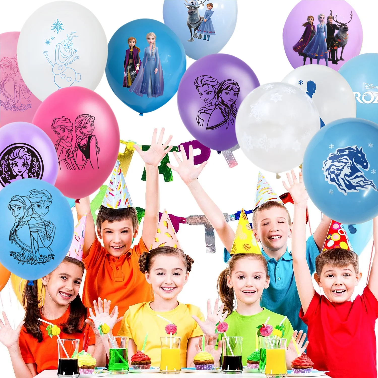 Frozen Birthday Balloons Birthday Party Decoration Anna Frozen Balloon Latex Balloon Baby Shower Supplies Frozen Party Favor Toy