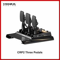 MOZA CRP2 Load Cell Pedals Minimalist Design CNC Aerospace-grade Aluminum Construction Carbon Fiber Heel Plate