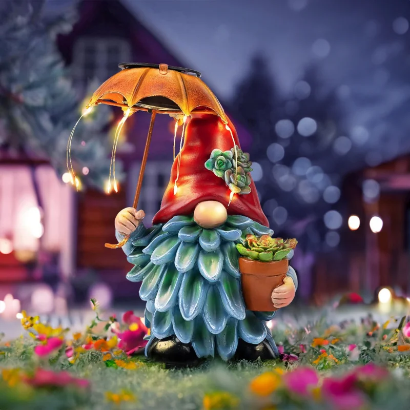 Gnome Decorations for Home, Courtyard, and Garden, Bonsai Dwarf Ornaments, Elf Crafts, Holiday Decorations