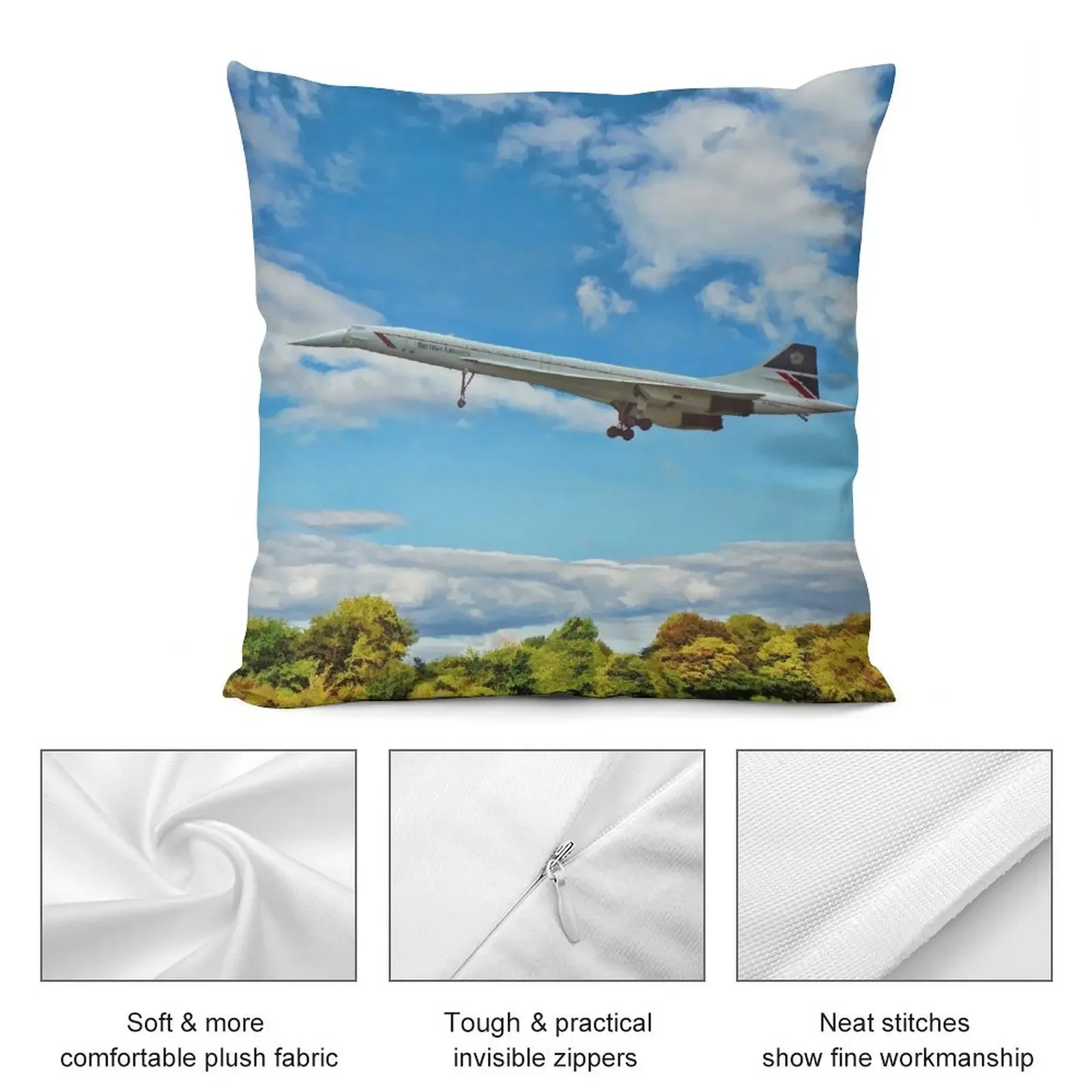 Concorde On Finals Throw Pillow Christmas Cushion For Home Throw Pillow Covers pillow