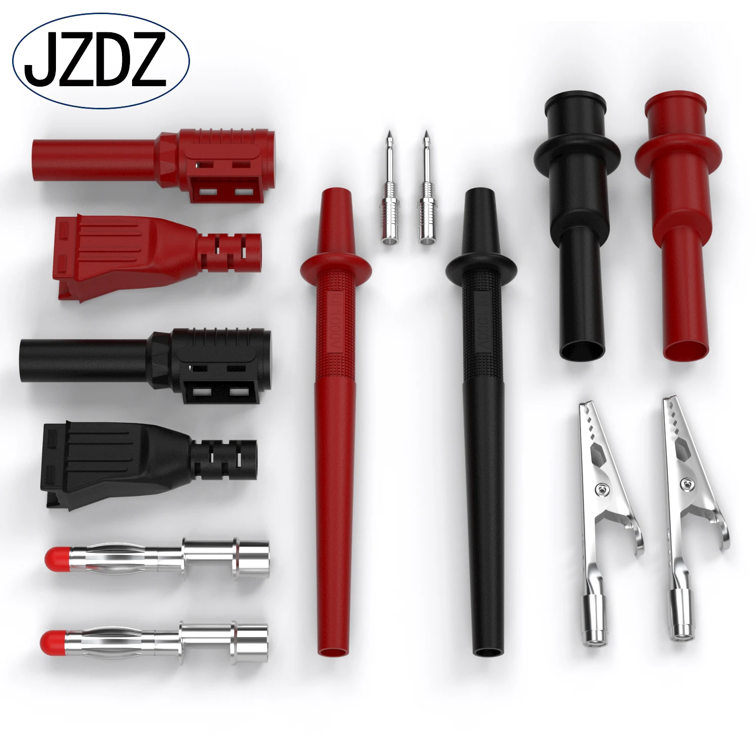 JZDZ Multimeter Replaceable Test Kit Digital Electrical Test Probes Set with Alligator Clips Banana plug  JT0083