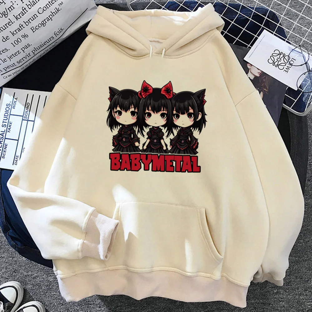 

Худи Babymetal, женская готическая рубашка с капюшоном из японского аниме, Женский флисовый пуловер