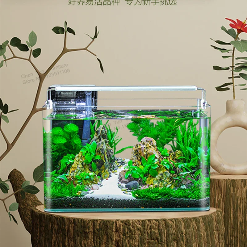 Desktop Corporation Fish Tank Nordic Living Room Aquatic Pet Supplies Ecology Loop Fish Tank Decoration Aquarium Pour Aquarium