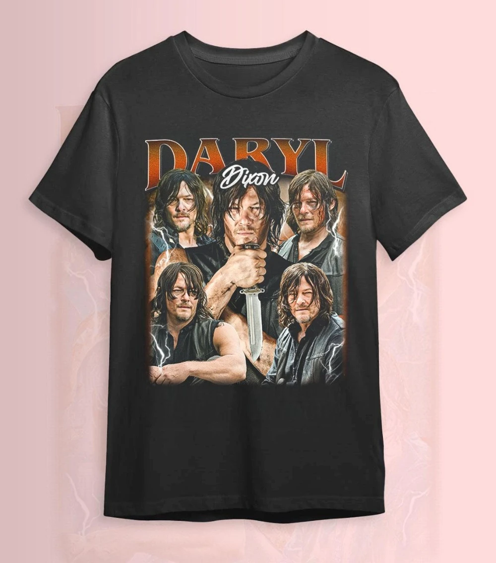 Camiseta de Daryl Dixon, camiseta de The Walking Dead, un regalo para los fanáticos de los zombies, una camiseta con gráficos de películas de terror, ropa unisex