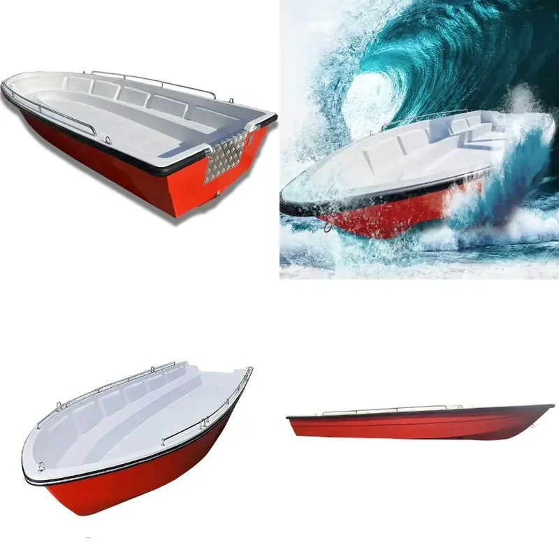 4m Orange Fiberglass Assault Boat Factory Price Fast Rescue Boat Speedboat