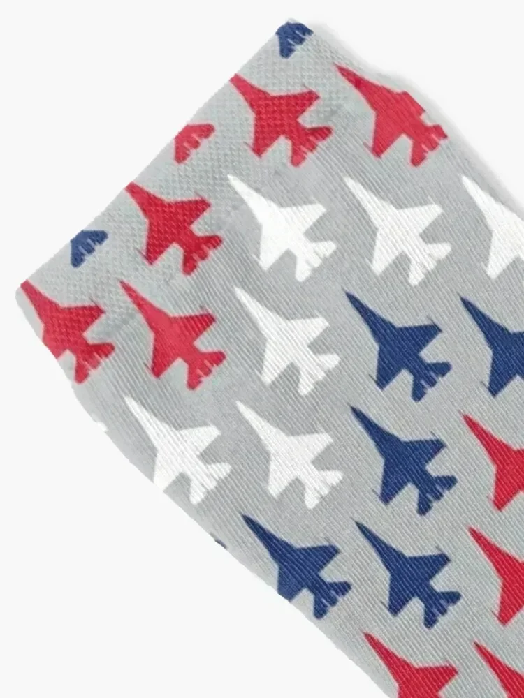 Patriotic Jet Chevron Socks floral anti-slip Stockings man moving stockings Socks Men Women's