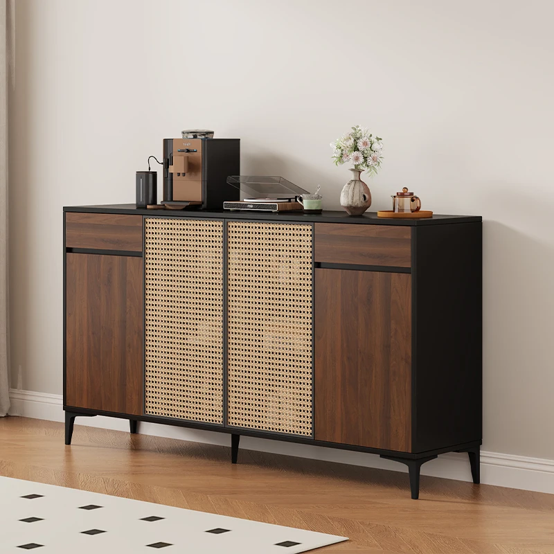 

Rattan Multifunctional Living Room Cabinets Rustic Neutral Vintage Storage Kitchen Cabinet Trendy Modern Armarios Home Furniture