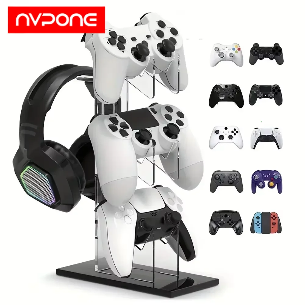 Soporte de exhibición para controles de videojuegos para Playstation 5 4 PS5 PS4 PS3 Dualsense Dualshock Switch Pro Xbox y soporte para auriculares