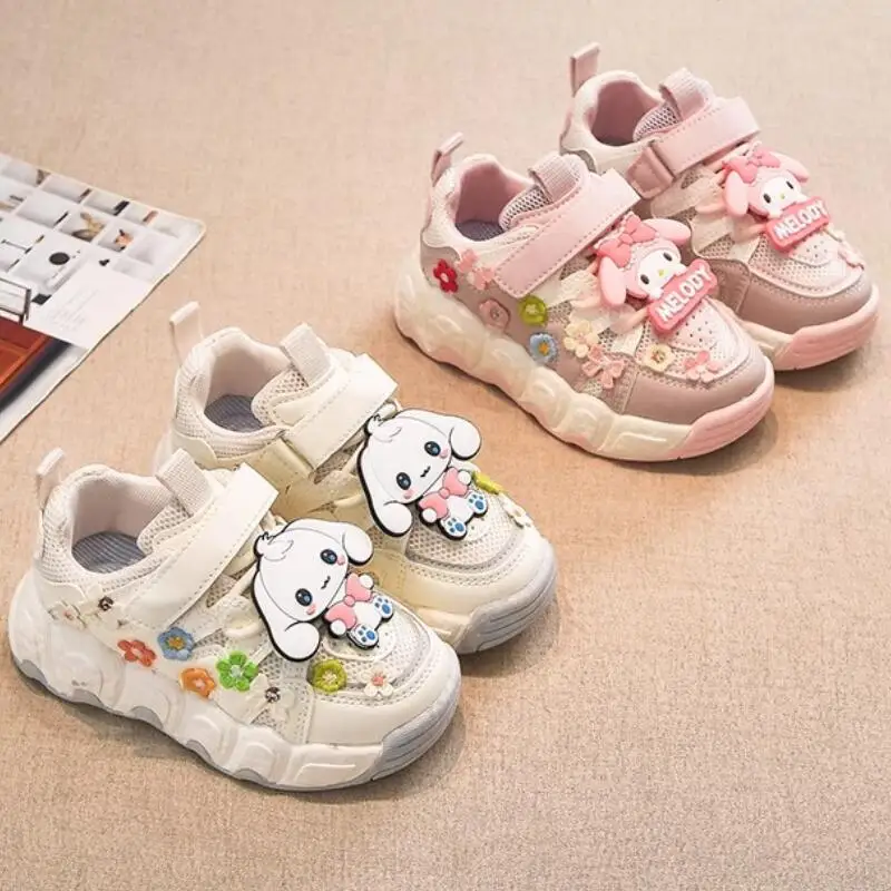 

Новая коллекция 2024, детская обувь с рисунком Cinnamoroll My Melody, повседневная обувь, красивые вентилируемые кроссовки, модный праздничный подарок