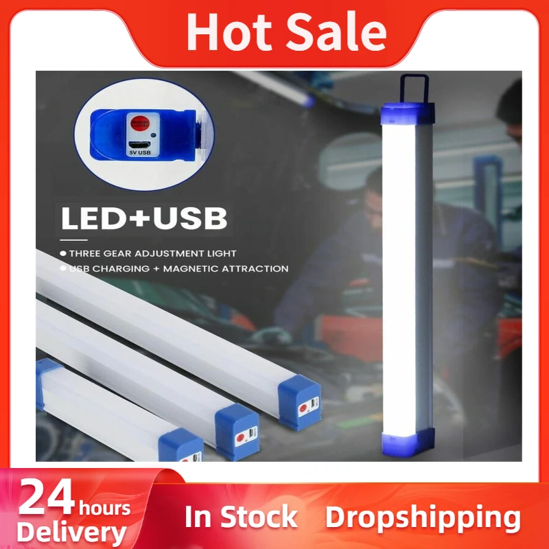 1PCS 17cm-52cm Led  Tube 30w/60w/80w Portable Usb Rechargeable Emergency Light Outdoor Lighting Camping Lamp wholesale hotsale