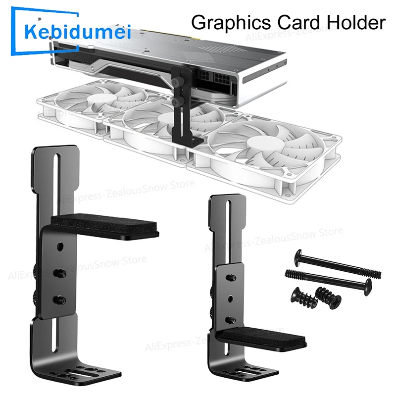 

Adjustable Graphics Card Holder Adjustable Video Card 6-96mm Bracket GPU Holder for Desktop PC Case Accessory Prevent Sagging