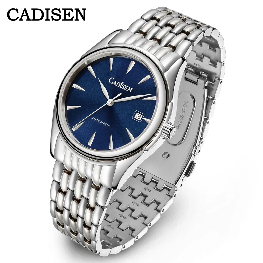 

CADISEN 40mm Watches For Men Stainless Steel AR Sapphire MIYOTA 8215 Movement Automatic Machinery Business Watches Watch for Men