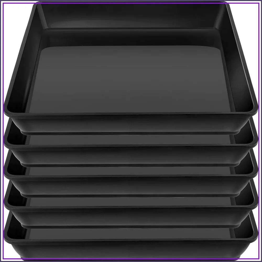 

Square Plant Saucer 6inch 5 Pack, Plastic Plant Trays for Garden Planters, Indoors and Outdoors