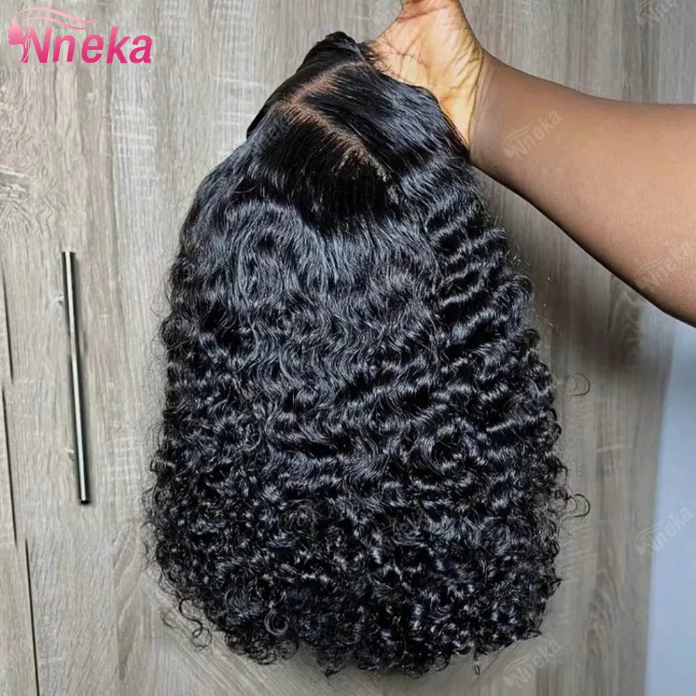 

5x5 Glueless Wig Human Hair Deep Wave Bob Wig 13x6 Lace Frontal Wig Wear And Go Kinky Curly Short Bob Wig for Women 230 Density