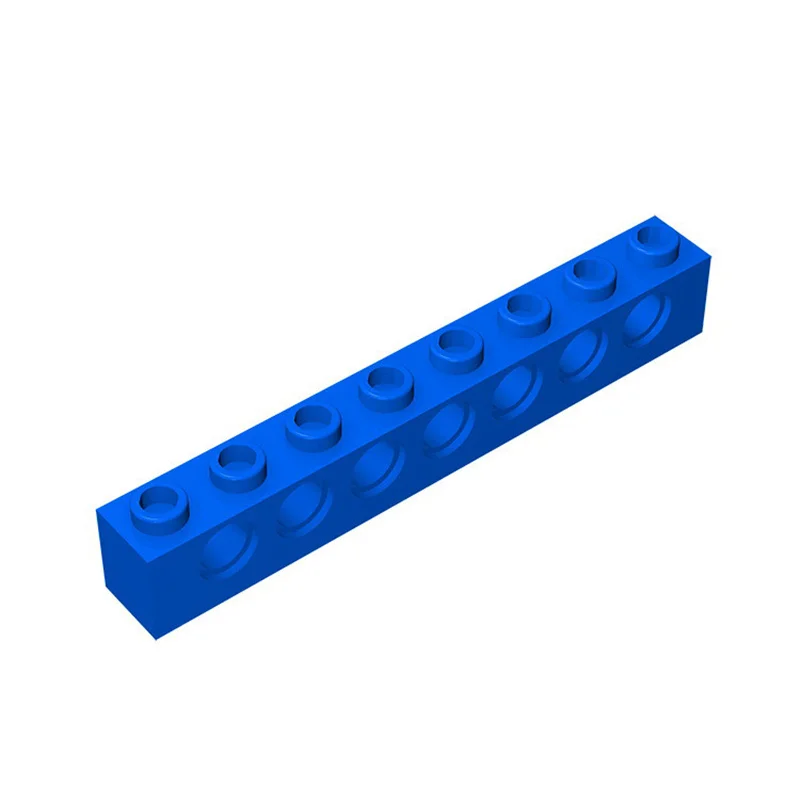 10 Stück 3702 Technik-Steine 1x8 mit Löchern, Bausteine-Sammlungen, Modulare GBC-Spielzeuge für Technische MOC-Bauvorhaben – Detail 2