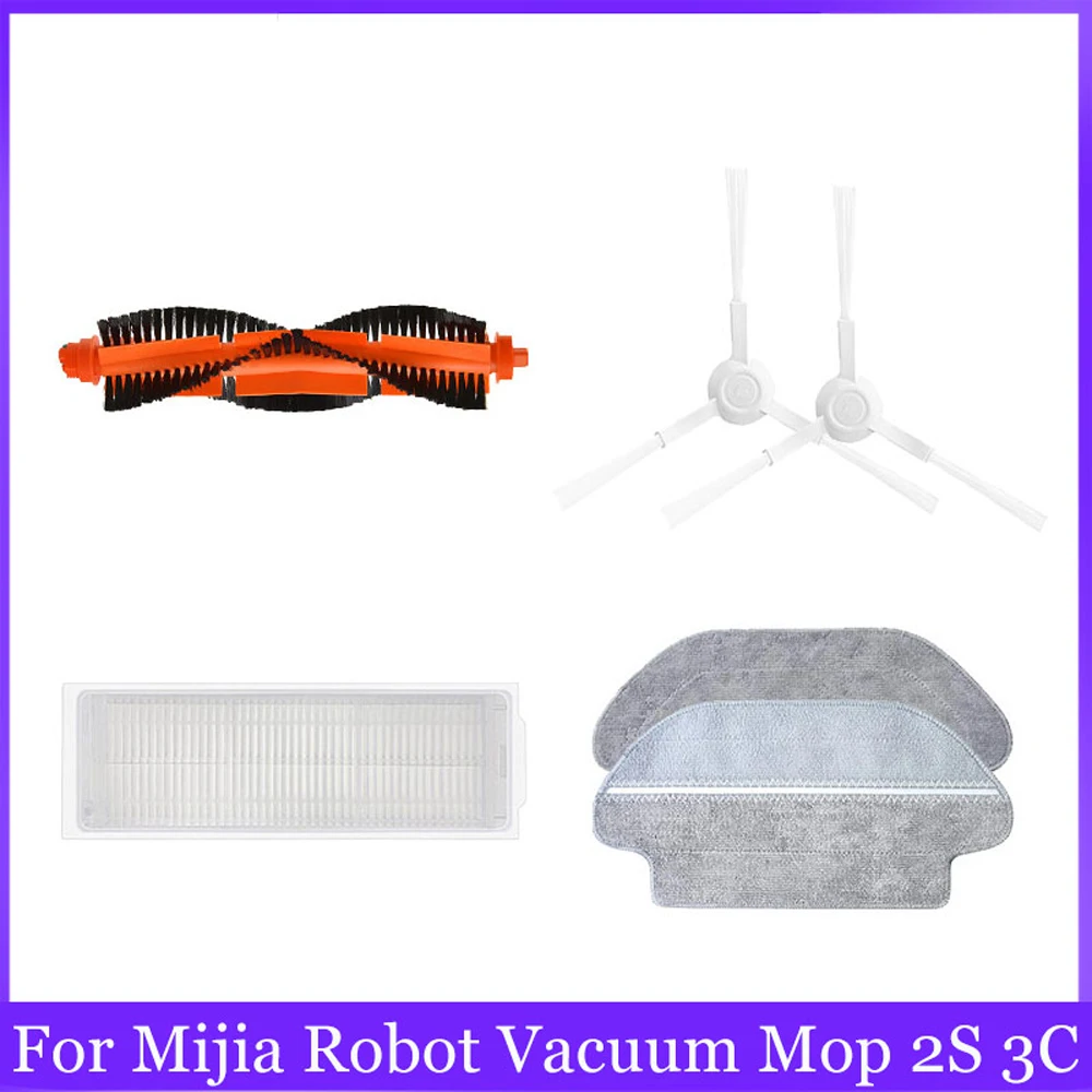 For Xiaomi Mijia Robot Vacuum Mop 2S 3C Mi Robot Vacuum Mop P XMSTJQR2S STYJ02YM Accessories Main Side Brush Replacement