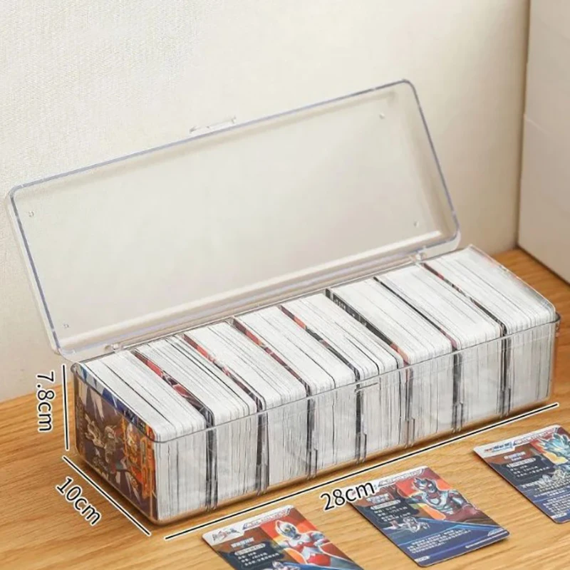 Transparent Hot Trading Card Deck Box Large Capacity Container PKM/MTG/YGO Card Organizer Storage Collectible Game Card Cases