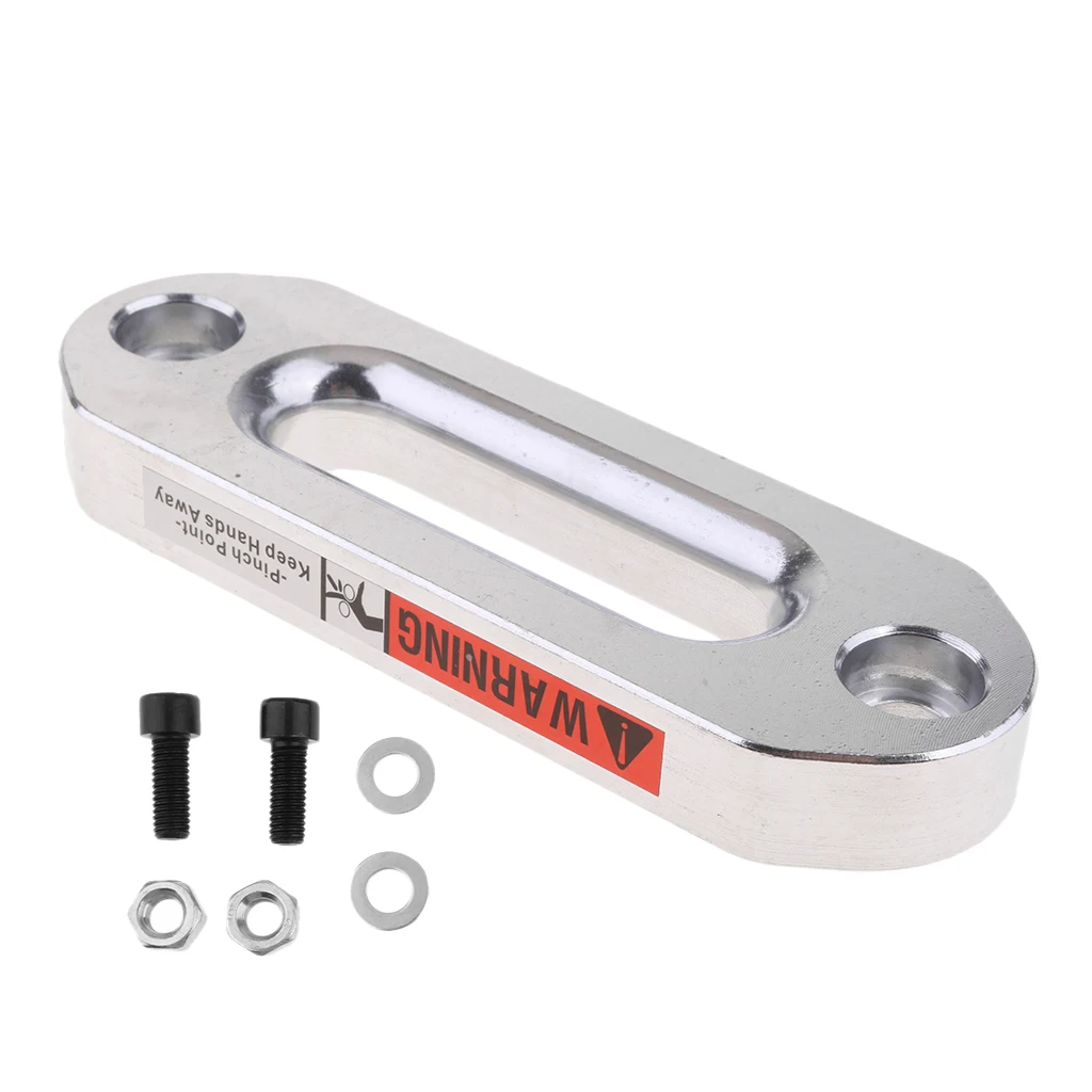 Алюминиевая лебедка Hawse Fairlead для квадроцикла грузоподъемностью 7/8 фунтов, 4 дюйма (124 мм), серебристое крепление