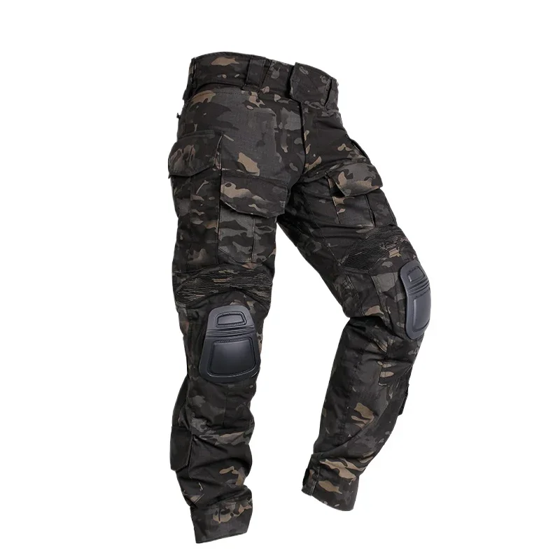 Men Tactical Outdoors G3 Hiking Training Pants with Knee Pads Sport Tactico Trousers MC Gen3 Hunting  Multicam Camouflage