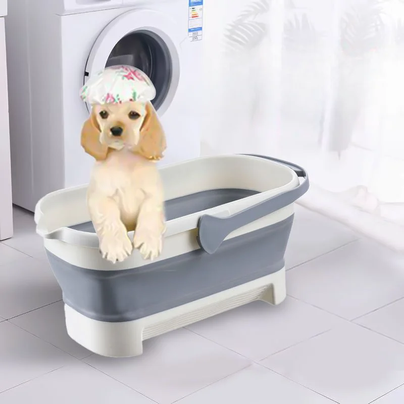 Dog Bath Tub Pet Collapsible Cat Bathtub Anti Run Cat Portable Outdoor Small Bubble Bucket One Piece Generation