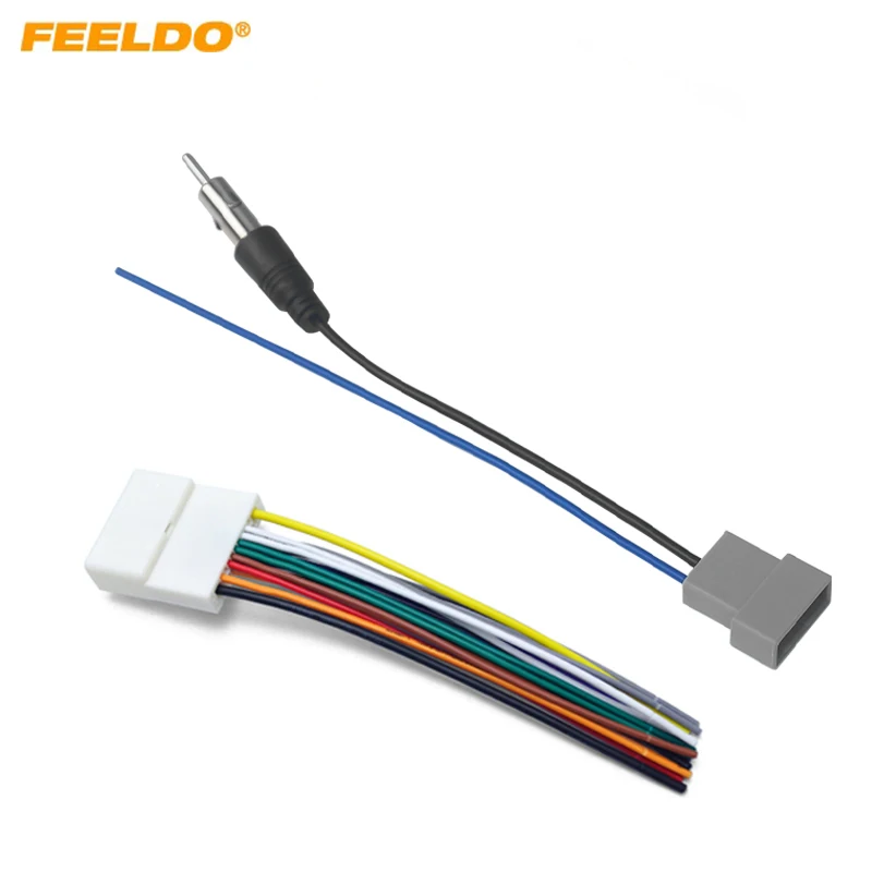 FEELDO Car CD Audio Stereo Wiring Harness Antenna Adapter For Nissan/Subaru/Infiniti Install Aftermarket CD/DVD Stereo #1647