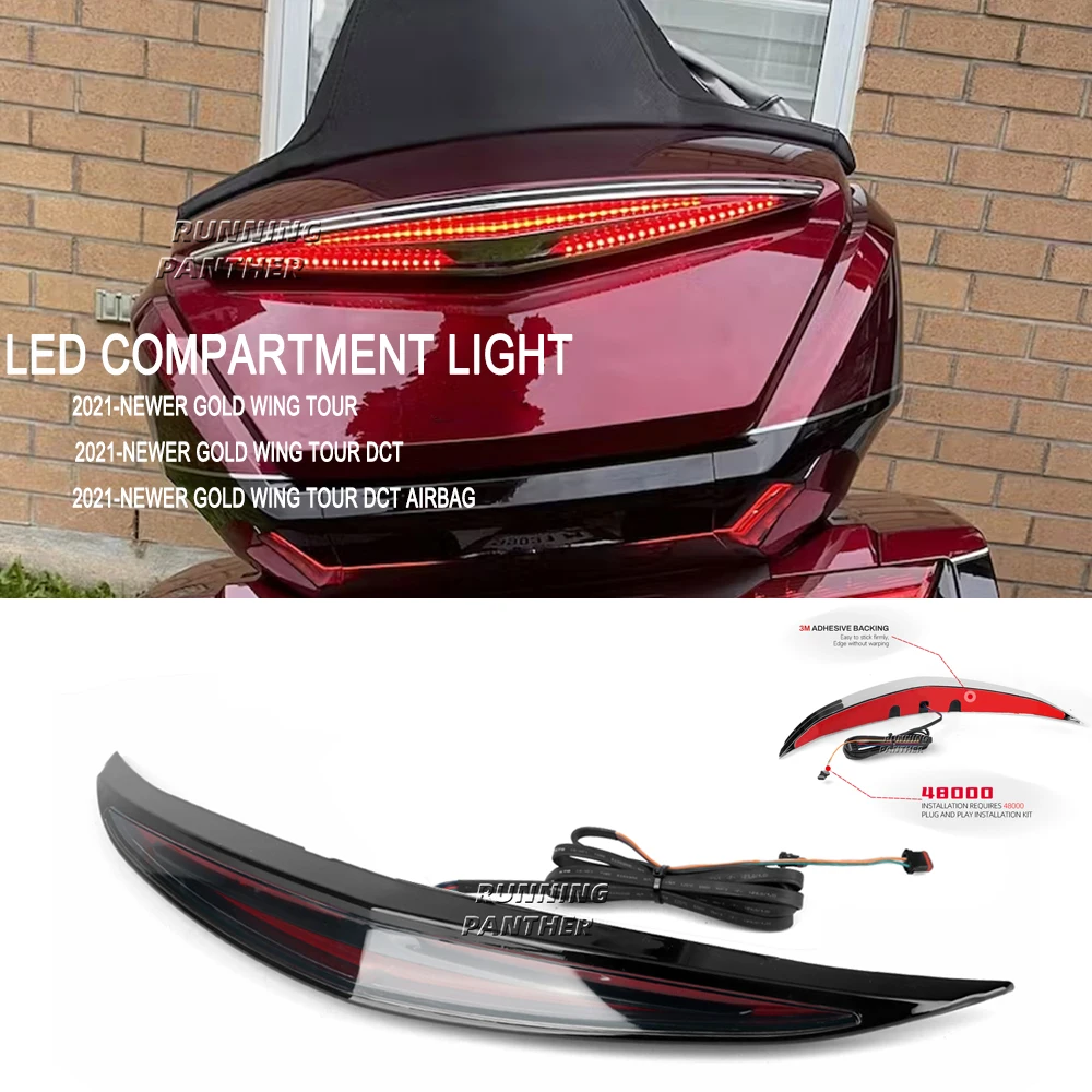 For Honda Gold Wing GL1800 Tour DCT Airbag 2021-2024 2023 Motorcycle Top Box LED Trunk Luggage Lamp Turn Signal Brake LED Light