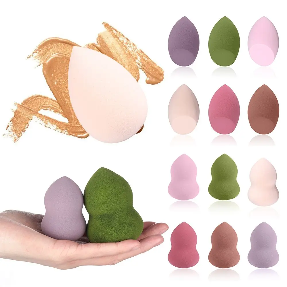 1 Pc Fashion Multi-color 3 Shapes Waterdrop Cosmetic Puff Makeup Sponge Foundation Powder Puff Blending Sponges