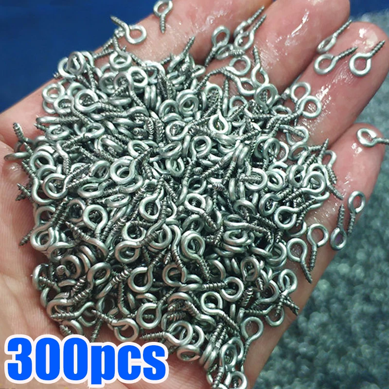 300/600pcs Tiny Mini Eye Pins Eyepins Hooks Eyelets Screw Threaded Stainless Steel Clasps Hook Jewelry Findings for Making DIY