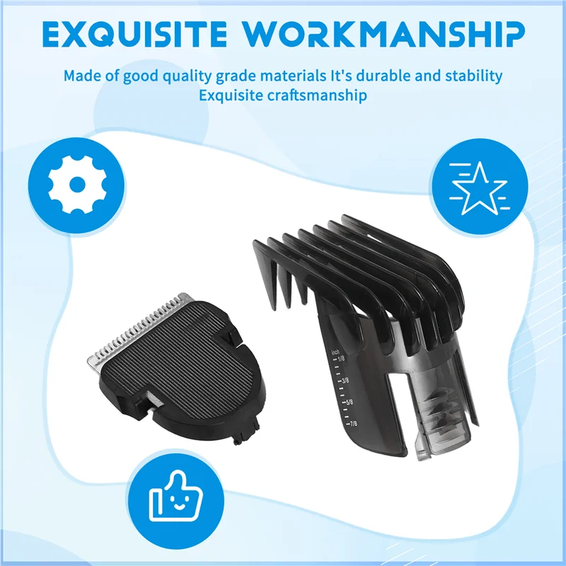 M04K 2Pcs/Set HAIR CLIPPER COMB + Hair Trimmer Cutter For  QC5120 QC5125 QC5130 QC5135 QC5115 QC5105