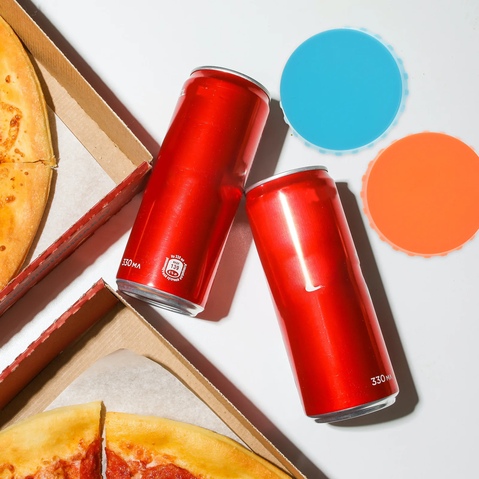 

2Pcs Silicone Beverage Can Lid Multi-Use Seal for Standard Soda Beer Cans Prevents Spills Maintains Carbonation Cover Saver