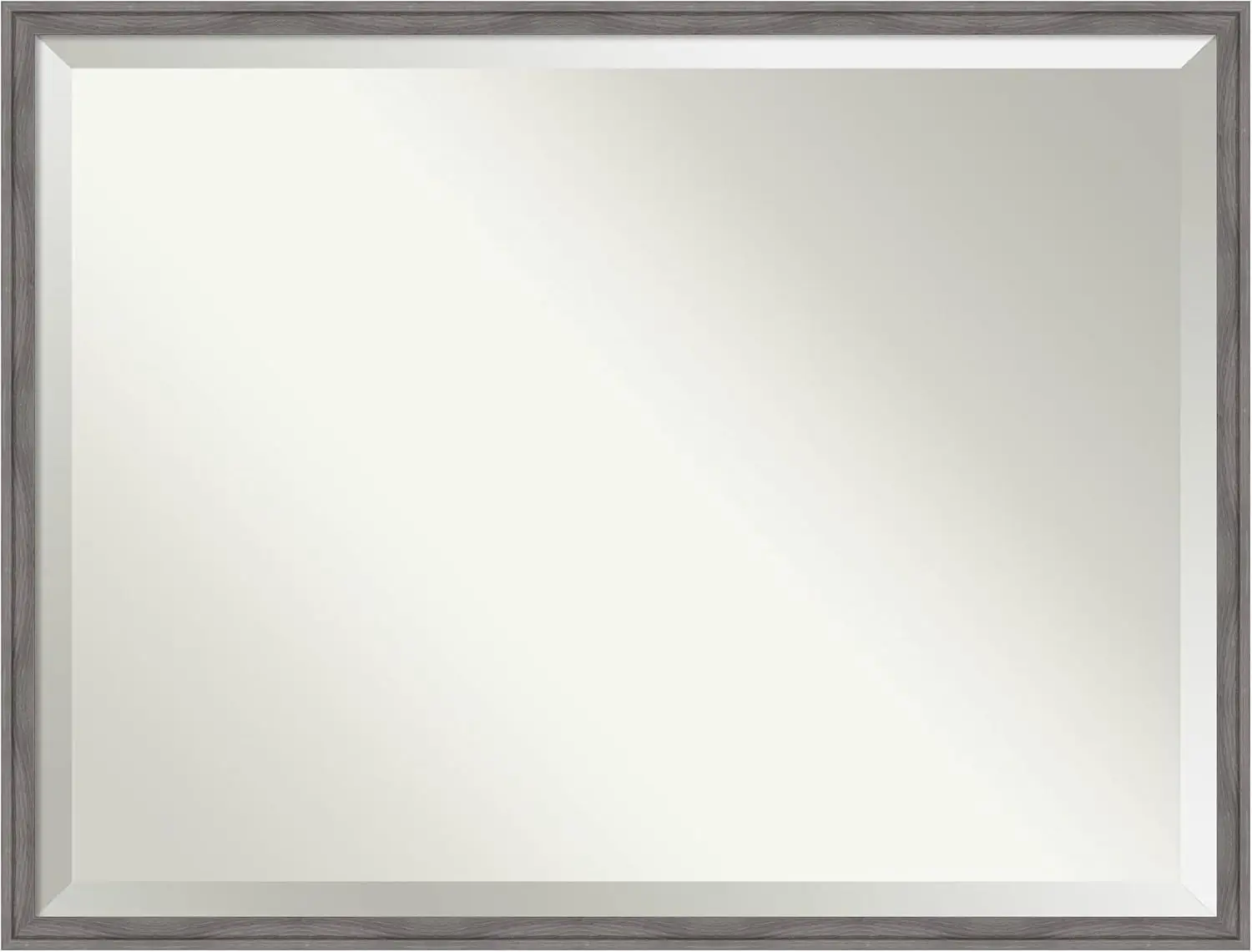 Bathroom Mirror Florence Grey Wall Mirror for use as Bathroom Vanity Mirror Over Sink (31.75 x 41.75 in.) Beveled Grey