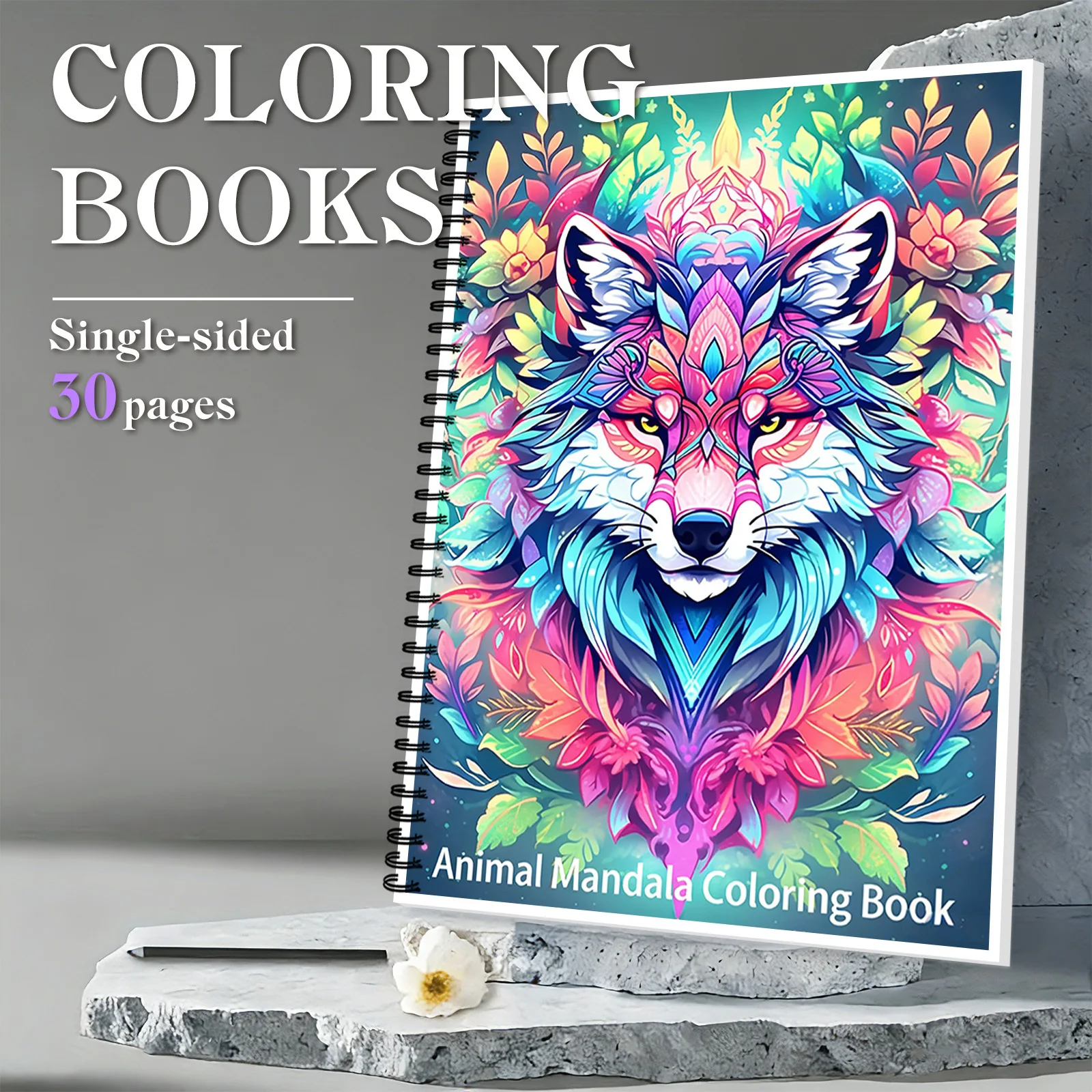 

1 шт., книжка-раскраска с яркими лисочками и мандалой, для повседневного отдыха, творческих сеансов, домашних размотки, искусства для взрослых